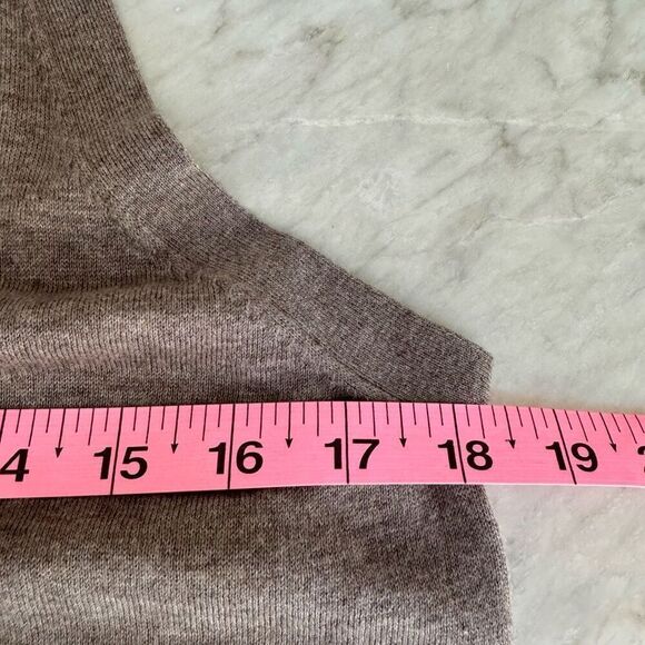 Rachel Rachel Roy tan cardigan vest cotton/viscose/cashmere blend size L NWT - Picture 7 of 8